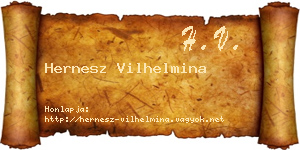 Hernesz Vilhelmina névjegykártya